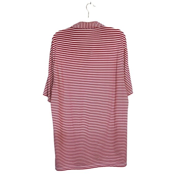 Turtleson Golf Polo Shirt Men's Red Tour Performance Striped Size M - Picture 2 of 5